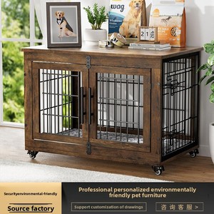 Cross-border for Hot-selling Puppy <strong>Cage</strong> Pet Furniture Double Doors Iron Gate Anti-bite Waterproof <strong>Dog</strong> <strong>Cage</strong> for Indoor All - Product Image 2