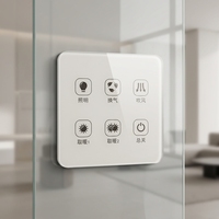 Customized 1.5mm Switch Tempered Glass Light Switch Touch Panel Glass,Electrical Wall Switches Glass Panel