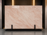 Dalles de marbre Rosa Tea Pink polies, à jointure en V, pour murs décoratifs, plans de toilette de salle de bain, encadrements de cheminée, dessus de table à manger