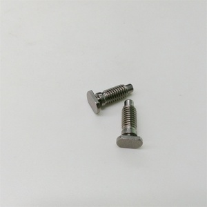 Tornillo de cabeza plana tipo T de acero inoxidable personalizado con hombro escalonado, vástago roscado y pasador guía de extremo, pernos de cabeza T de acero cincado - Product Image 3