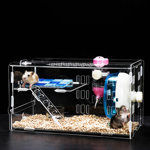 组装方便清洁动物宠物笼透明迷你小仓鼠笼亚克力 - Product Image 2