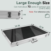 Vente en gros usine : Vitrine de présentation de cartes sportives TCG transparente, portable, en aluminium, moderne, antirouille, polie, personnalisée, avec étagère flottante