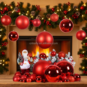 ลูกบอลพลาสติกทรงกลมคุณภาพสูงเคลือบไฟฟ้า แขวนประดับตกแต่ง ปรับแต่งสีได้ เป็นมิตรกับสิ่งแวดล้อม สำหรับคริสต์มาส - Product Image 2