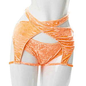 Haut de Sport en velours fluo Orange pour femmes, haut exotique <span class=keywords><strong>classique</strong></span>, vêtements de Sport pour dames, pantalon de Fitness taille basse, vêtements d'entraînement et de <span class=keywords><strong>danse</strong></span>, nouvelle collection - Product Image 6