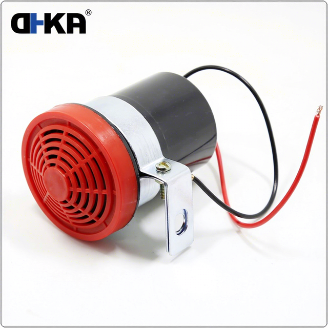 DHKA 12V/24V 10W 105dB Mini Safety Warming Alarm Siren Buzzer Back-Up Horn for Car Vehicle with 12-Month Warranty AS075