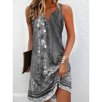 Robe trapèze pour femme, imprimé rayures vives et motifs floraux, nouvelle collection, élégante, décontractée, idéale pour les fêtes