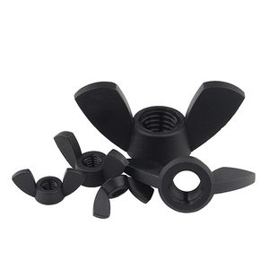 Fabricant de boulons et d'écrous, écrou rond à fond pivotant en plastique noir, écrou à double aile pivotant en plastique de haute qualité - Product Image 3