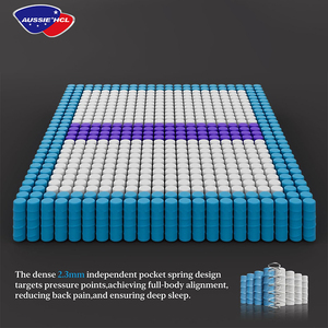 12 inch Nữ Hoàng đôi Gel Bộ nhớ bọt lai nệm chân không nén cuộn lên Túi lò xo nệm trong hộp - Product Image 3