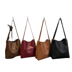 Bolso Tote Tipo Cubo de Gran Capacidad para Mujer, Estilo Europeo Americano, con Cierre de Cremallera, Forro de PU, Convertible a Bandolera y de Hombro - Product Image 1