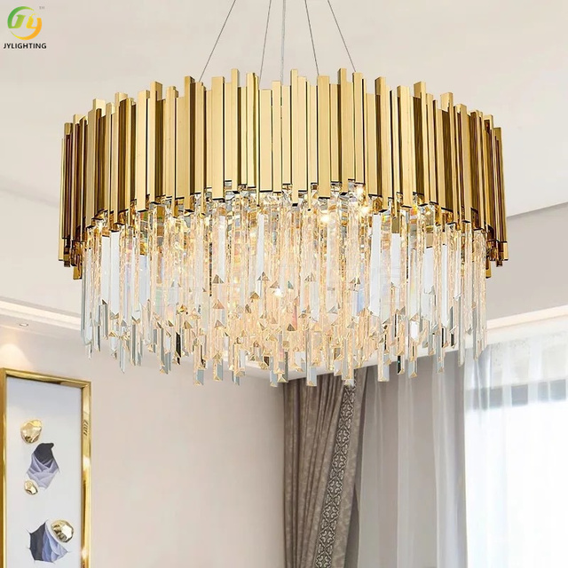 JYLIGHTING Light Luxury Crystal Chandelier Living Room Lamp K9 Crystal Restaurant Bedroom Home Villa Lighting