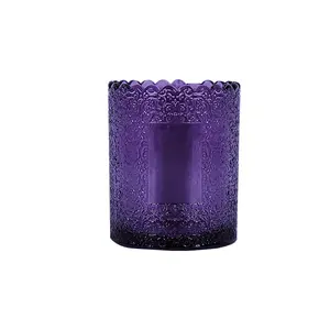 Venda quente grande arco-íris luxuoso personalizado, 250ml, perfume personalizado, cilindro, vela, pote de vidro com tampas