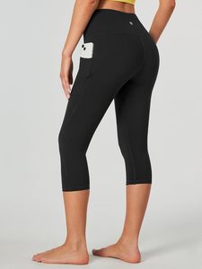 Leggings Capri de Cintura Alta Healthyoga para Mujer, con Bolsillos, Control de Abdomen, Resistentes a las Arrugas, Pantalones de Yoga - Product Image 2