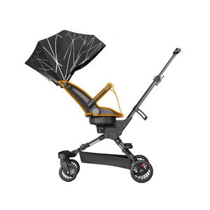 JXB <span class=keywords><strong>2022</strong></span> Date Convertible Réversible Berceau Landau En Alliage D'aluminium Facile Pliant Portable De Luxe Haut Paysage Bébé Chariot pour - Product Image 4