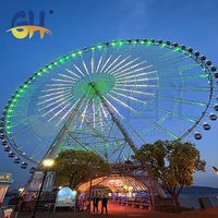 Grande Roue Géante Personnalisée de 50m, 65m, 88m, 101m avec Cabine de Luxe pour Parc d'Attractions Extérieur et Manèges Thématiques