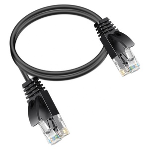 Câble Ethernet Réseau OEM Slim Cat6/Cat6a UTP 32AWG/28AWG en Cuivre Nu, Cordon de Brassage RJ45 8P8C, Noir, Longueurs 1M, 3M, 5M, 10M, Conforme ROHS - Product Image 1