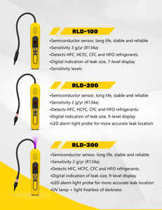 Détecteur de fuites de gaz réfrigérant à semi-conducteurs RLD-300 avec sonde d'alarme LED et lampe UV pour R290 R600 R32 <span class=keywords><strong>R22</strong></span> - Product Image 6