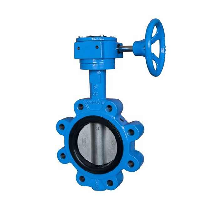 Ductile Iron Worm Gear Operated Lug Type EPDM/PTFE/NBR Lined Seat Butterfly Valves