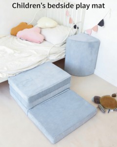 Alfombra de Juego Multifuncional para Bebés y Niños, Plegable, Portátil, de Felpa Suave, Anti-Caídas, con Cojín de Seguridad, No Tóxica, de Fábrica - Product Image 2