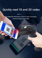 Lector de Códigos QR 2D Portátil OEM ODM con USB/Indicación por Vibración para Lectura de Alta Velocidad de 300 Escaneos/Segundos y Transmisión de Largo Alcance, Venta al Por Mayor
