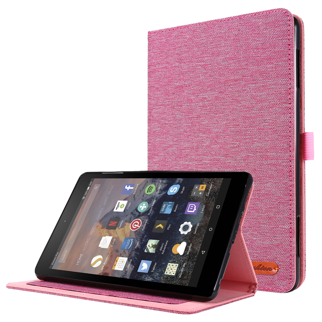 Slim Fabric PU Leather Case with Stand Function Protective Tablet Cover for Amazon Fire HD7 2022 7 inch Tablet Phone Shell