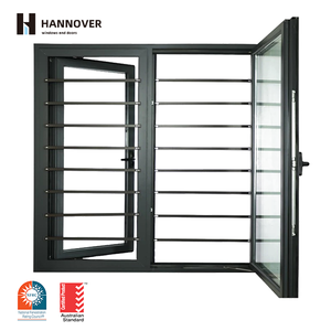 Cửa sổ khung nhôm Úc có lưới an toàn, thiết kế kính hai lớp dành cho biệt thự - Product Image 1