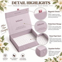 Boîte cadeau magnétique de luxe en forme de livre avec ruban réutilisable, en carton rigide, pour coffrets de soins du visage et de spa