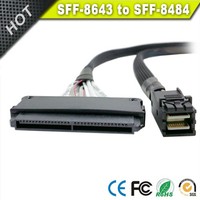 0.8M SAS 4i 36Pos SFF 8643 kabel rakitan 8484 SAS SFF Mini