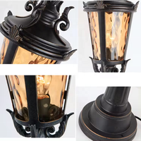 Lampe de jardin solaire LED extérieure de haute qualité en aluminium vintage antique, étanche IP65, sur pied