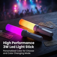 Bâtons lumineux LED en gros, 18 couleurs changeantes, réutilisables, pour concerts, 2 modes clignotants, RGB, fournitures pour fêtes rave, festivals, OEM