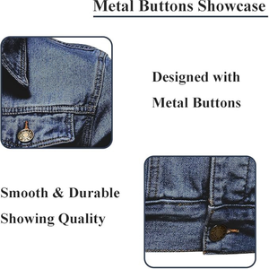 Men's <b>Denim</b> Jacket Long Sleeve Casual Button-Up Spring Autumn <b>Coat</b> with Pockets Classic Lapel Design Fashion Outerwear - Product Image 3