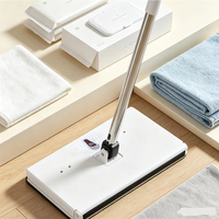 Serpillère plate magique 360 à clipser, jetable, pour nettoyage, type serviette, avec pédale et rotation automatique à 360°