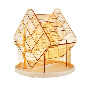 Rotating Cosmetic Storage Box With Jewelry Organizer 360 Degree Desktop <b>Makeup</b> Organizer For <b>Dressing</b> <b>Table</b> Pet Material - Product Image 4