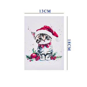 Tarjeta de Felicitación Navideña Hecha a Mano con Recortes de Papel 3D, Tarjeta 3D Pop-Up con Gatito Navideño, Regalo, Pedidos Personalizados al por Mayor - Product Image 6