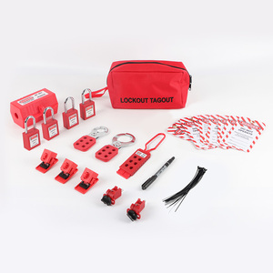 Kit <span class=keywords><strong>Lucchetto</strong></span> di Sicurezza QVAND per Interruttore Elettrico, Blocco Spina, Tagout, LOTO, Rosso M-S52-2Z, <span class=keywords><strong>Dimensioni</strong></span> Personalizzate, Supporto OEM - Product Image 1