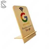 Support de commentaires Google personnalisé en bois sans contact NFC NTAG213/215, écologique, pour un regain de commentaires d'entreprise instantané