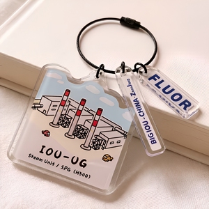 Portachiavi in Acrilico Trasparente con Logo Personalizzato, Regalo Promozionale per Aziende - Product Image 1
