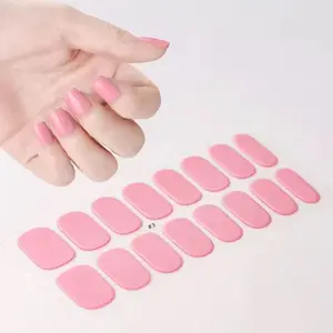 Gmagic Beauty Sticker Gel Nail Strips Cheap Price Gel Nail With The Uv Semi-cured Gel Nail Sticker