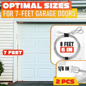 Câble <span class=keywords><strong>de</strong></span> <span class=keywords><strong>porte</strong></span> <span class=keywords><strong>de</strong></span> <span class=keywords><strong>garage</strong></span> <span class=keywords><strong>sectionnelle</strong></span> fiable, moderne, robuste, en acier galvanisé, résistant à la corrosion, 7x7, épaisseur 1/8 po, 7 pi - Product Image 2