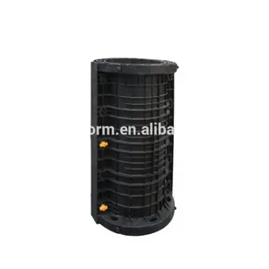 TECON Solid Plastic Circular Column Shuttering For Concrete Construction 100 Times Reuse