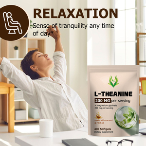 OEM L theanine Softgel <b>Calming</b> Mood Promotes Relaxation Supports Daily Wellness Vitality Soft Capsules - Product Image 3