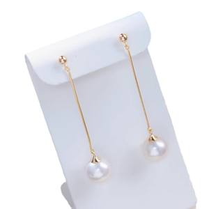 Accesorios de Perlas DIY, Bandeja Vacía para Pendientes de Plata S925 con Cuentas Redondas de 9-15 mm, Clip para Oreja de Joyería de Plata Simple, Modelo 22396 - Product Image 4