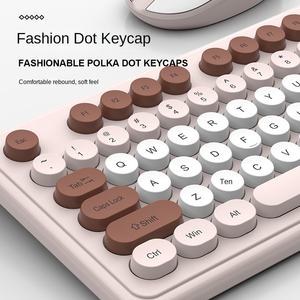 Ofisler ve bilgisayarlar için uygun kablosuz klavye ve fare kombinasyonu, stokta mevcut 2.4G kablosuz Punk renk engelleme - Product Image 2