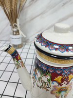 Flj — bouilloire en fonte, bouilloire de haute qualité en émail, théière personnalisable avec motif personnalisable
