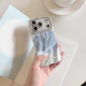 Funda para iPhone 17 Pro Max, Modelo Nuevo, Estilo XP992 de Alta Gama, Colorida con Diseño de Ondas, Lente con Diamantes Brillantes, Compatible con <span class=keywords><strong>Apple</strong></span> 15/14/16 - Product Image 3