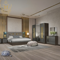 Meubles de chambre à coucher design de placard de lit en MDF moderne de haute qualité ensembles de chambre à coucher en bois simples de stockage de Massage pour la maison