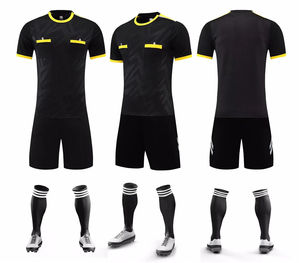 Wasit poliester 100% cepat kering baru olahraga sepak bola wasit Jersey celana pendek Set untuk pria Tim memakai kaus sepak bola grosir - Product Image 3