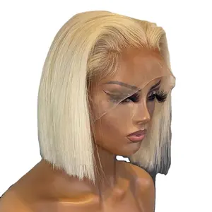 HAVEN HAIR Overnight Short 613 Hd Lace Front Bob Wig 13x6 Blonde 613 Bob Wigs Human Hair Cuticle Aligned Hair 613 Blo