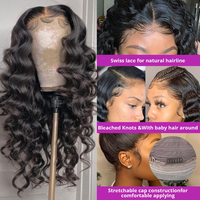 Perruques Lace Front 10A pré-épilées, ondulations profondes lâches, HD sans colle, vente en gros pour femmes