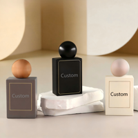 Flacon de parfum vide haut de gamme de 30 ml et 50 ml avec bouchon en bois pour emballage cosmétique