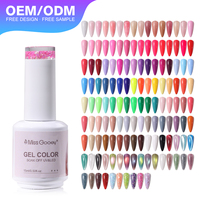 Miss Gooey HEMAFree 15ml Gel Warna Soak Off UV LED Gel Nail Polish OEM ODM Private Label Gel Nail Polish Perlengkapan Salon Kuku